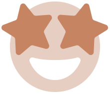 Emoji visage avec yeux en forme d'étoile